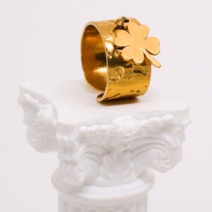 Anel trevo martelado - Image 3