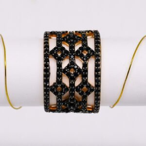Anel Luxo Black Cristal